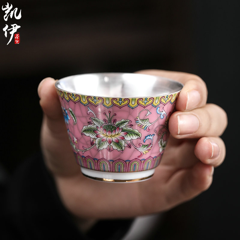 Silver colored enamel rouge powder coppering. As kung fu tea set jingdezhen ceramic coppering. As Silver cup coppering. As Silver tureen Silver cup