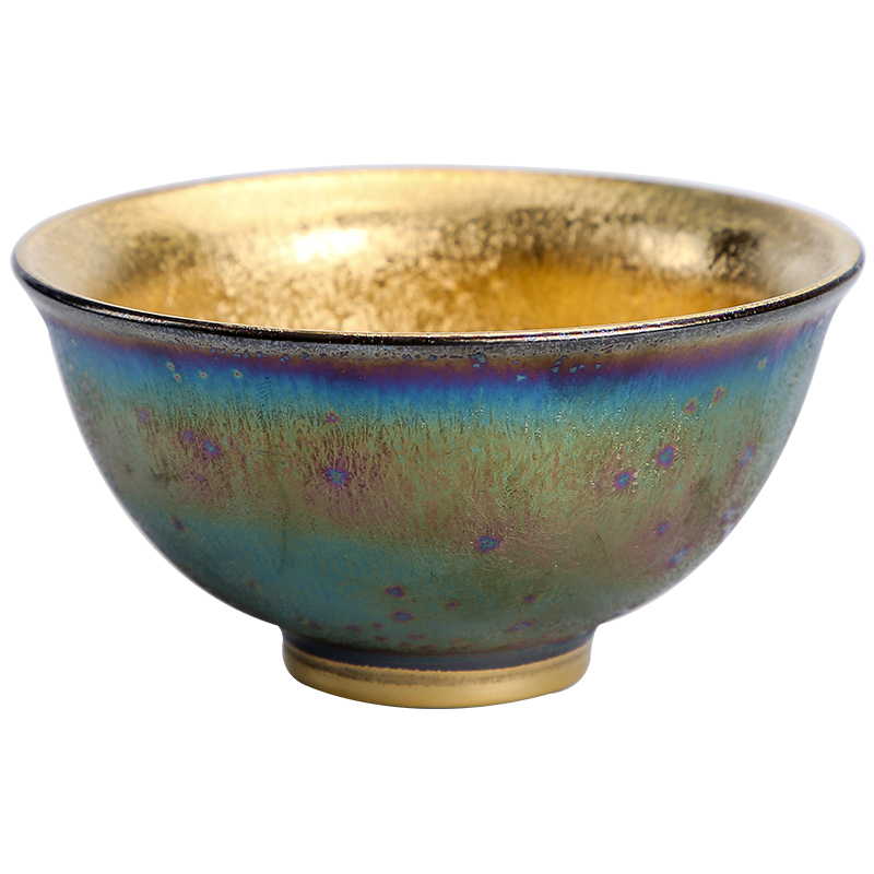 Manual fine gold colorful variable sample tea cup single glass ceramic cups of tea to use the master cup kung fu tea cups