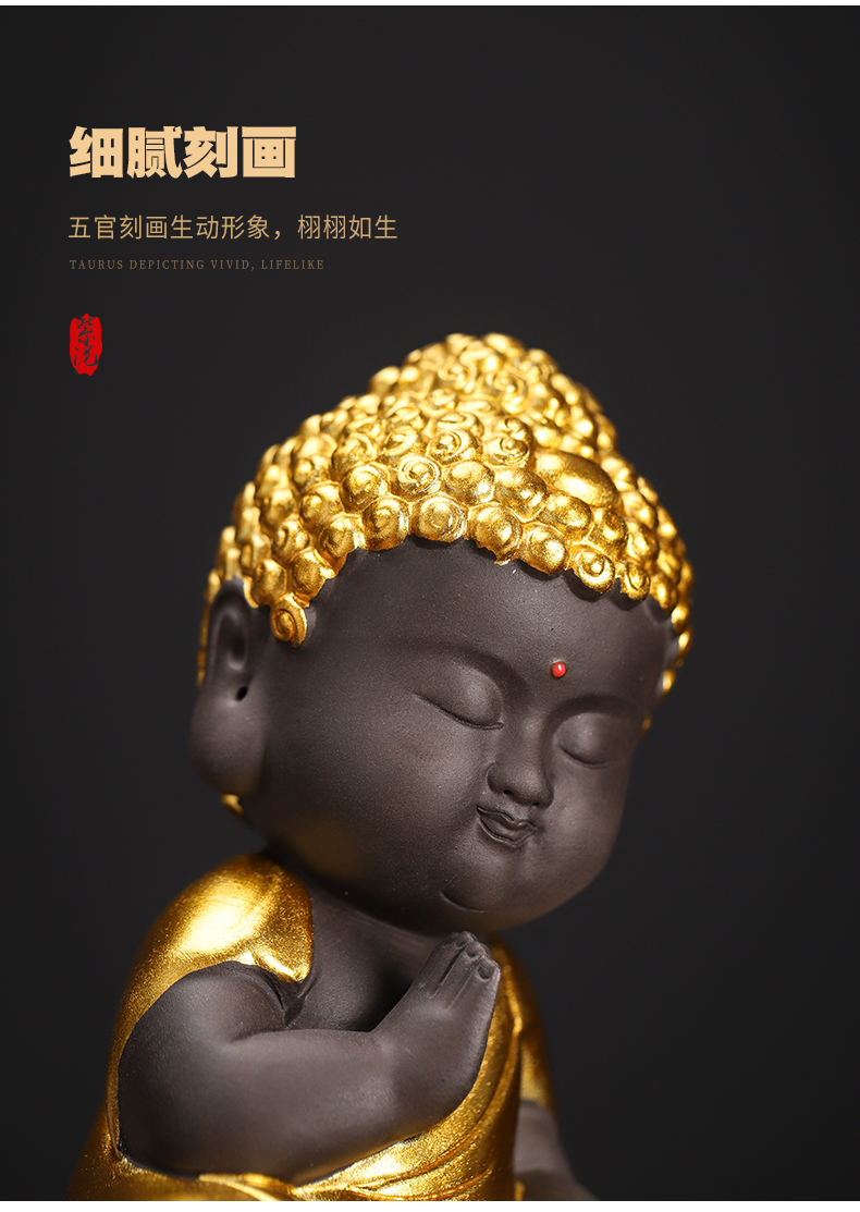 Undressed ore purple sand tea pet paint Buddha furnishing articles can play a ceramic tea set tea sets tea tea accessories home furnishing articles