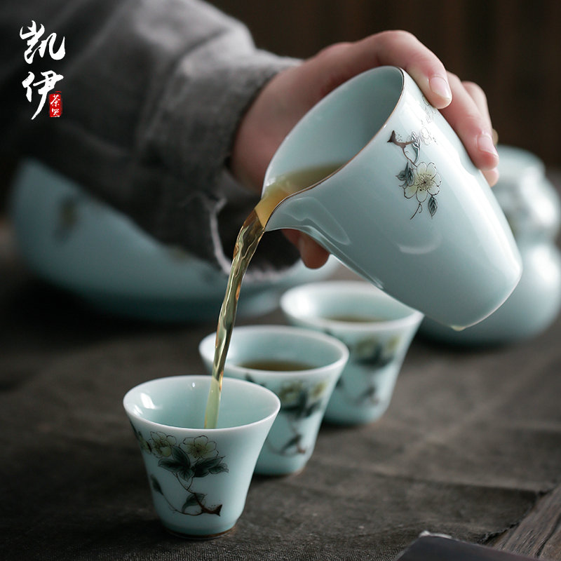 Celadon fuels the kung fu tea sets the teapot big household jingdezhen ceramic tea sets tea tea cups