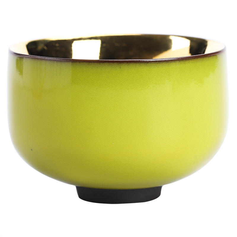 Tire iron tea master cup of kung fu tea set sample tea cup yellow marigold tea cup gold cup ceramic tea cup