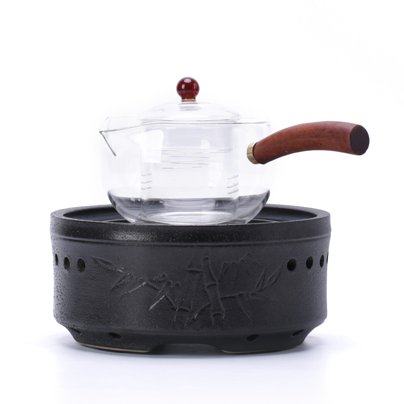 Kate TaoLu boiled tea machine household black pottery tea set kung fu tea side of high temperature resistant glass pot of warm tea