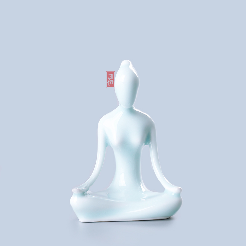 Kate tea celadon yoga furnishing articles tea accessories porcelain ceramic art handicrafts culture