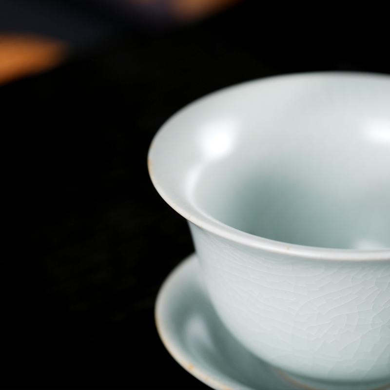 Kay pure manual dehua your up only three jade porcelain tureen ceramic cups kung fu tea tea bowl to bowl