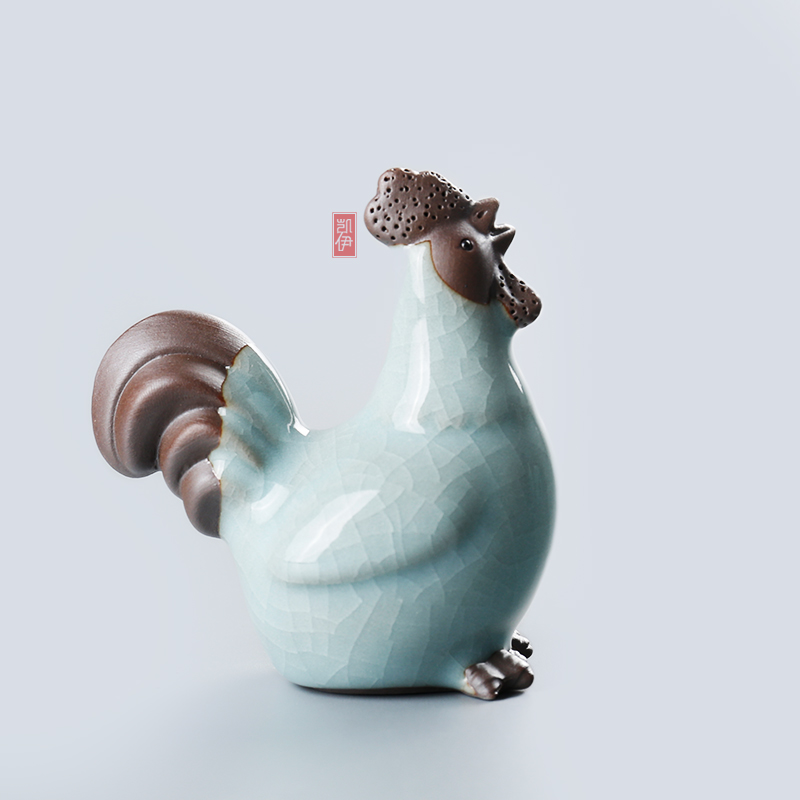 Kay elder brother up with big chicken pet furnishing articles play ceramic crafts tea tea tea tea accessories