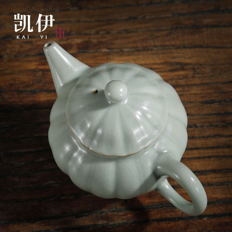 Kate your up teapot petals ceramic pot of single pot, pot of tea sets kung fu tea set household porcelain can have a pot