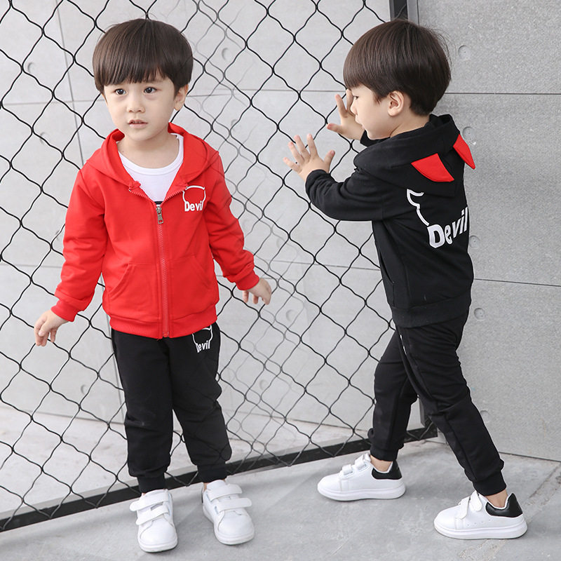2022 new boy spring autumn clothing 2021 new foreign pie 0 baby 1 child 2 Han version 3 suit 4 baby boy fit 5
