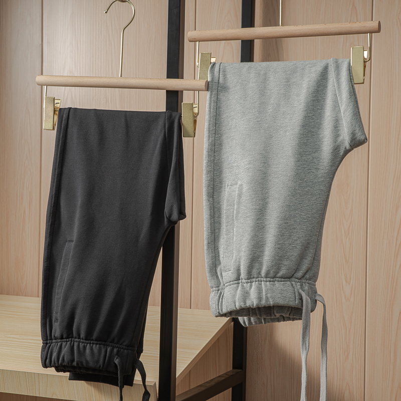 Euroline High Street Ice Icing Elastic 340g Flat Hair Circles Fabric Repairs JOG beamline Pants Feet Casual thick cotton pants Long pants