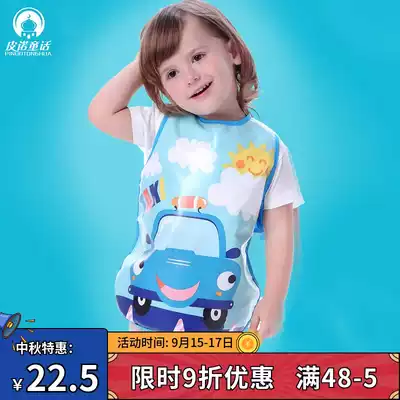 Children's bib sleeveless summer anti-dressing eating bib baby eating gown waterproof children's apron painting clothes