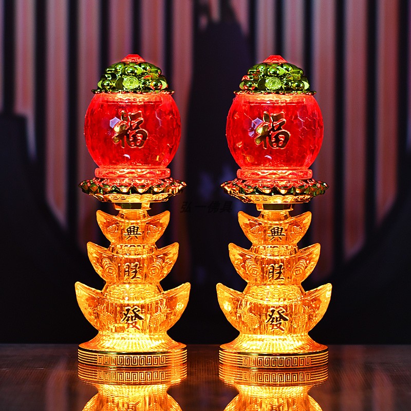 LED chaetheon lamp Buddhist light long Ming lamp Buddha front light for lamp electric wax candle holder Sendai Xiantang Lights Battery Home Land