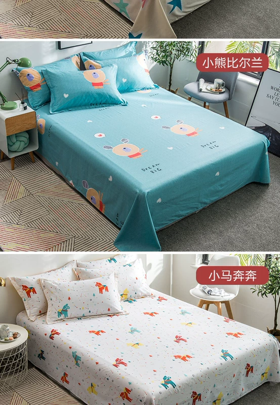 mùa ở Nam Cực bông một mảnh ký túc xá khăn trải giường cotton đơn sinh viên 1.2m giường đôi 1,5 1,8 2 m - Khăn trải giường ga trải giường cotton