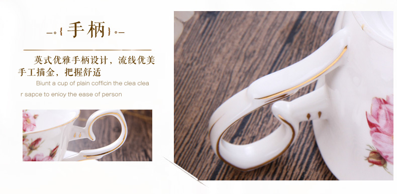 Bo Jiayi cốc gốm châu Âu tách cà phê xương sáng tạo Trung Quốc cốc cà phê chén đĩa bắn để gửi thìa - Cà phê phin cafe inox