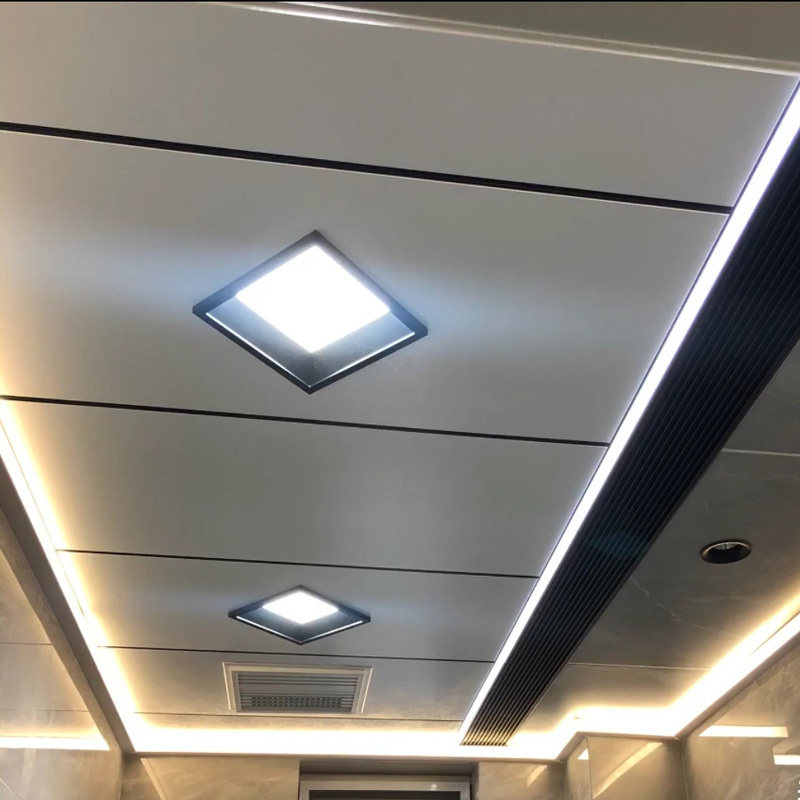 Integrated ceiling aluminum buckle honeycomb large plate grille kitchen bathroom ceiling accessories luminous keel line lamp ventilation
