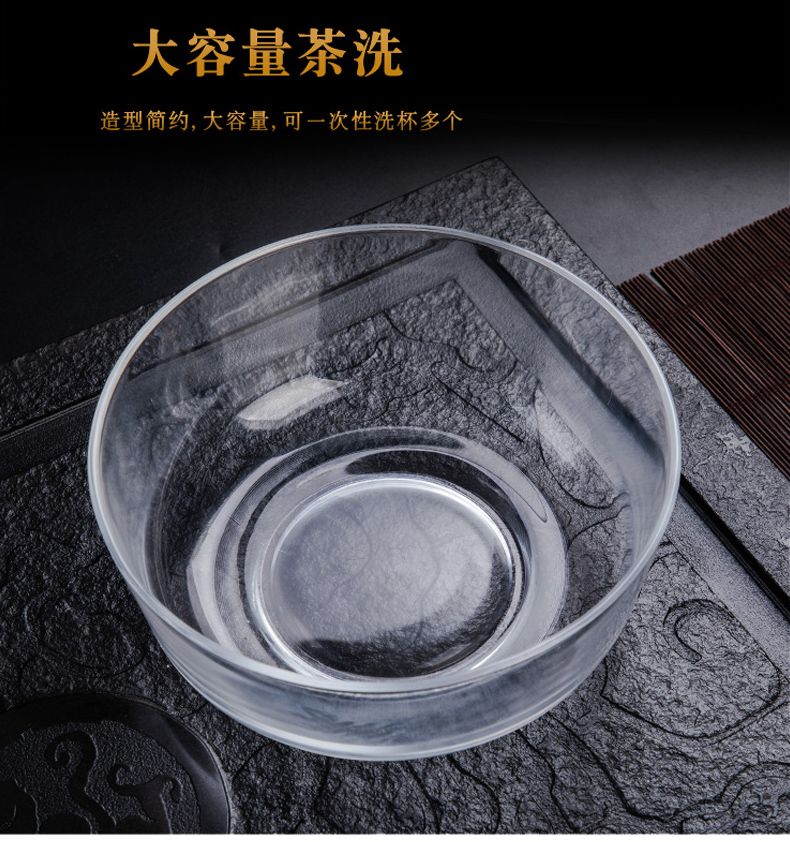 Transparent glass tea set suit small household teapot tea cup set of heat resisting Japanese contracted kung fu tea accessories