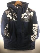 Winter mens warm padded cotton clothing Metersbonwe splicing windproof hooded cotton jacket mens cotton clothing