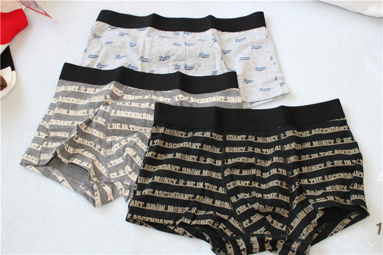 Merités Bungine Pants Men's Flat Corner Pants Four Seasons Printed Mid-Waist Four-corner Pants Three Dress Comfort Four-corner Pants Head Tide