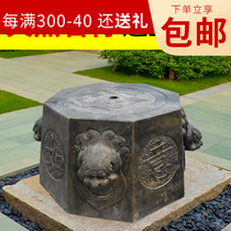 Stone well ring Bluestone antique wellhead round old-fashioned manhole cover courtyard household ornaments can be customized stone carving wellhead