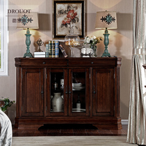 American country solid wood retro sideboard cupboard simple cabinet multi-functional cabinet with door wooden locker