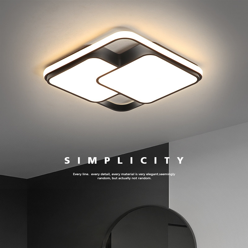 Bedroom lamp minimalist modern square LED suction top lighting Atmospheric Creative Bedroom Light Geometric Art Home Luminaire