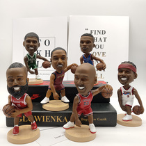 Basketball themed cake decoration fittings Kobe James doll 12 cm boy birthday cake decoration