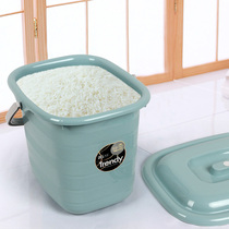 New bucket rectangular portable plastic bucket pure car wash bucket large size storage household bucket thickened plastic bucket with lid