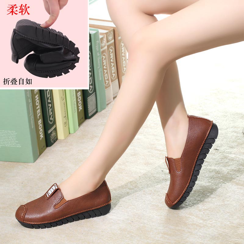 2018 mùa thu mới giày đơn nữ giày thấp giày thời trang Hàn Quốc đầu tròn giản dị mẹ trượt giày giày new balance 574