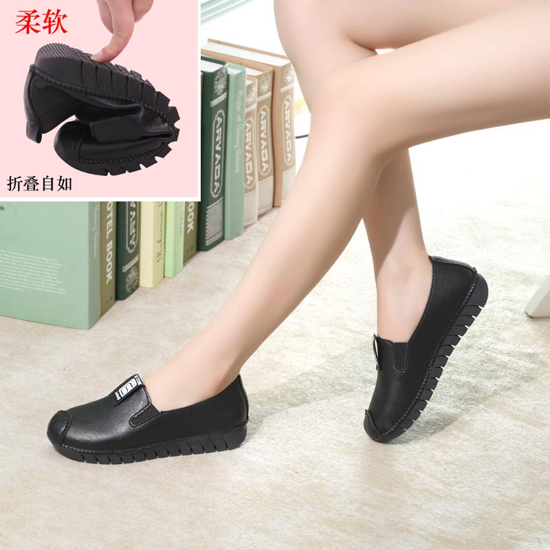 2018 mùa thu mới giày đơn nữ giày thấp giày thời trang Hàn Quốc đầu tròn giản dị mẹ trượt giày giày new balance 574