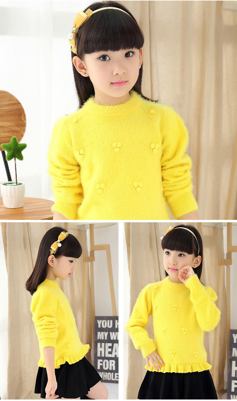 Pull fille à manche longue - Ref 2105180 Image 22