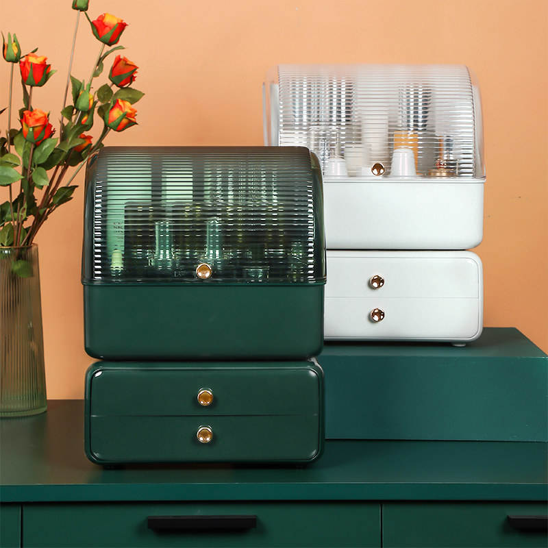 Skin-care products containing box Desktop Makeup Table Lipstick Red Cosmetics Shelve Dust Mask Finishing drawer Divine Instrumental