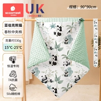 【15-25 ℃ Весна и осенний стиль около 530 г】 Постоянный патент на температуру и бархат Doudou --- Abbot Panda (тонкий хлопок-90*90 см)