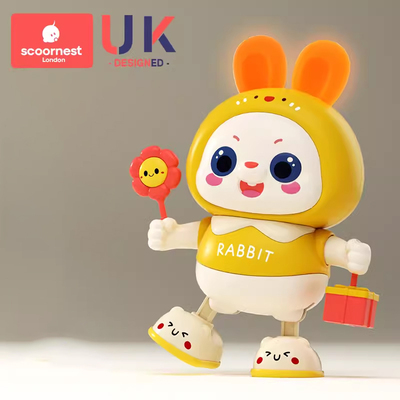 科巢新生儿跳舞兔子玩具抬头神器