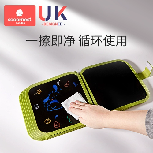 Портативная книга с картинками для рисования, доска для рисования, стираемая раскраска для письма, игрушка для раннего возраста, граффити