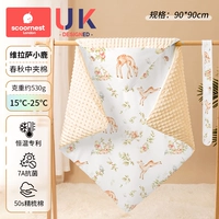 【15-25 ℃ Весна и осенний стиль около 530 г】 Постоянный патент на температуру и бархат Doudou --- вилласа оленя (тонкий хлопок-90*90 см)