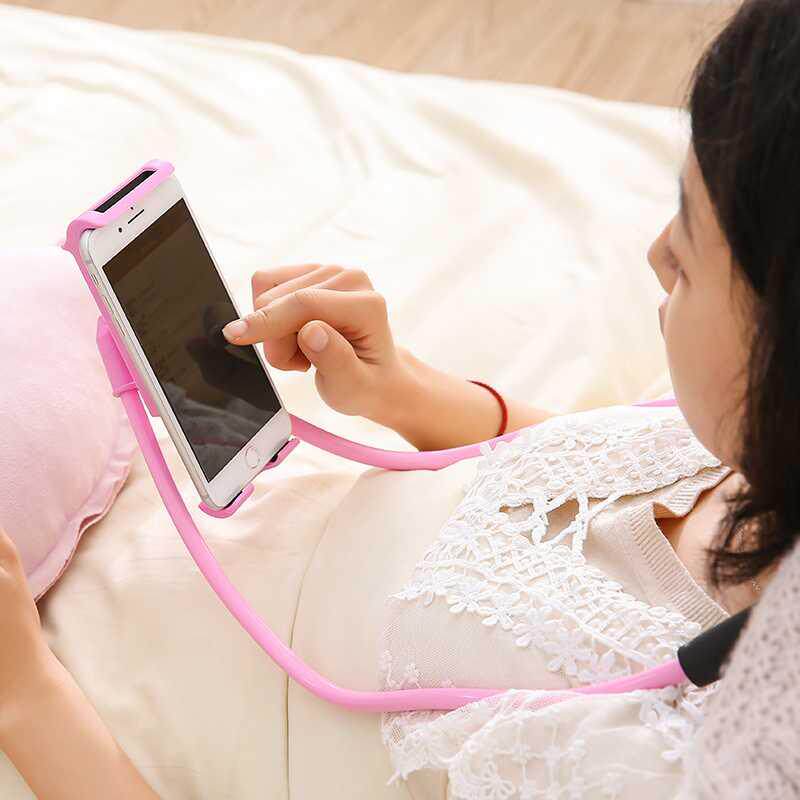 Creative longer hanging neck lazy mobile phone rack bedside desktop universal mobile phone rack bed multi-function artifact