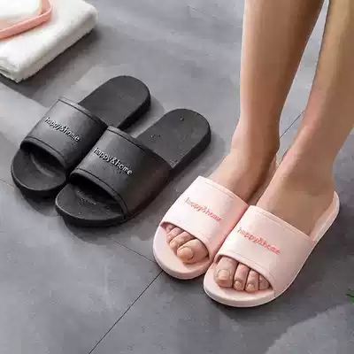 Slippers and slippers Women's summer indoor non-slip men's home soft bottom bathroom Bath home wear lovers slippers