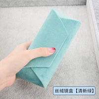 Бархатный зеркальный ящик [свежий зеленый]+зеркальная ткань