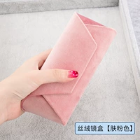 Бархатный зеркальный коробка [кожа розовый]+зеркальная ткань