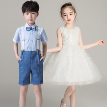 Flower Boy Wedding Little Girl Gown Girl Princess Dresses Childrens Chorus Show Host Boy Suit Suit