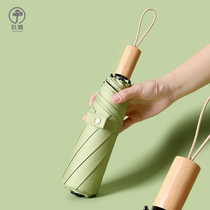 Japanese Umbrella Womens Fully Automatic Three Folding Umbrella Mori Large Retro Double Sunny Simple Small Korea