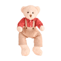 Luo Yijias Polka Dot Bear new high-end wedding room doll wedding bed press doll a pair of dowry and festive pillows
