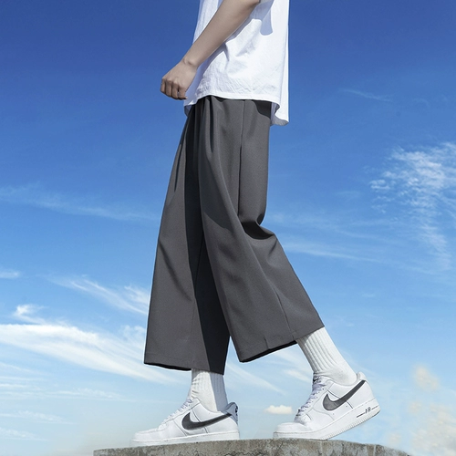 Весенние мужские штаны для отдыха для школьников, тренд сезона, оверсайз, свободный крой