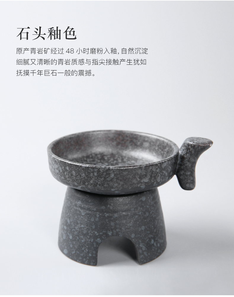 Three thousand creative ceramic tea village) restoring ancient ways suit household tea strainer mesh tea stainless steel insulation by hand