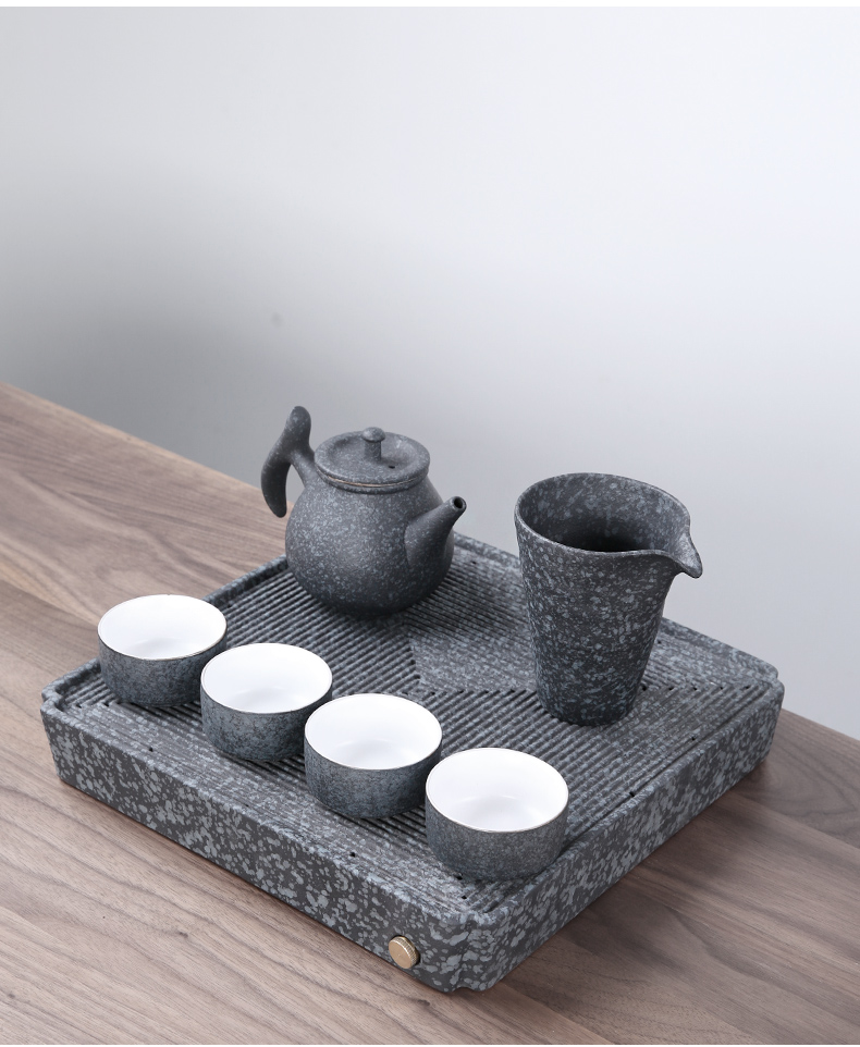Three thousand tea coarse pottery tea tray of household ceramic water drainage type tray plate of a large pot of tea dry terms plate