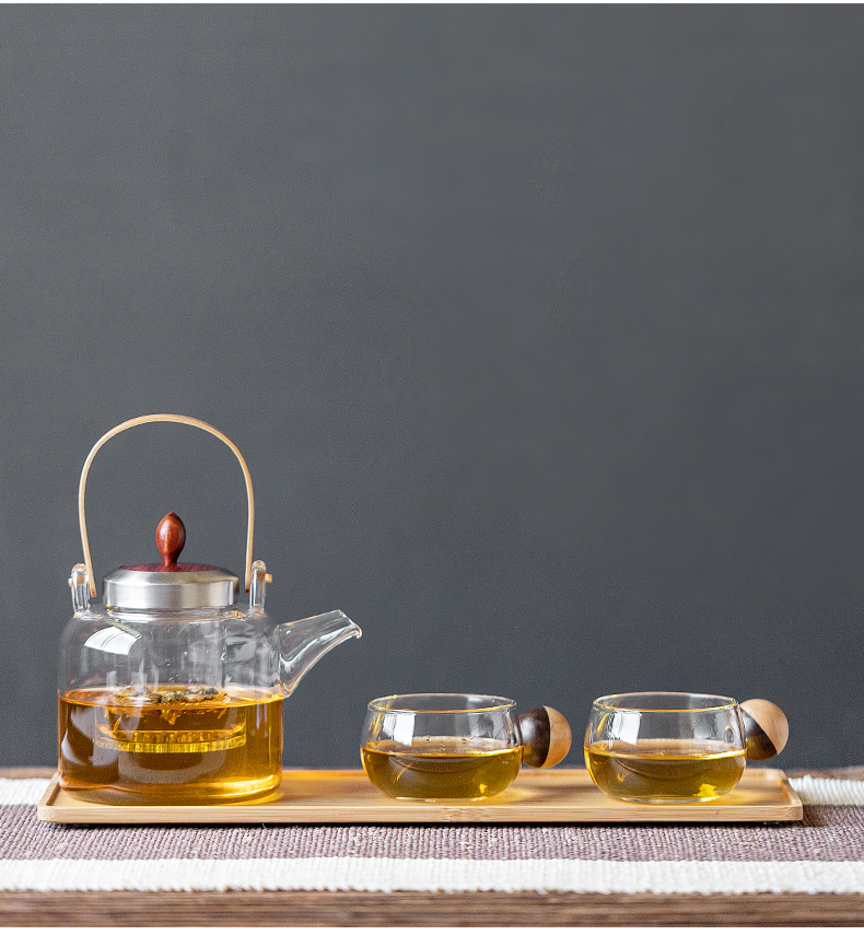 Three thousand checking glass cooking kettle electric jug thickening heat pu 'er tea village black tea tea, household flower pot
