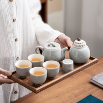 Home Small Set Tea Set of Tea Set Office with high-end gift box minimalist teapot cover Bowl Kung Fu Tea Cup Companion Gift