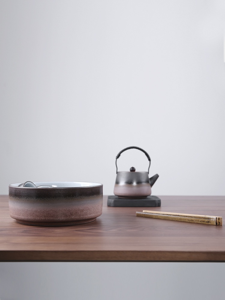 Three thousand ceramic checking retro washed kung fu tea tea village water jar writing brush washer tea accessories coarse pottery tea wash to wash to the CPU