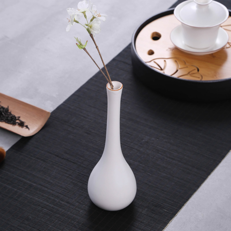 Three thousand household adornment hydroponic flower tea village fat white tea taking creative ceramic furnishing articles floret bottle