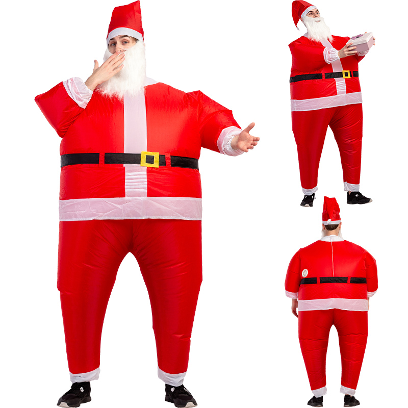 Christmas funny parent-child cartoon doll costume Santa Claus dress up props Santa inflatable clothes