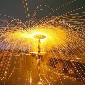 钢丝棉烟火网红火花棉打铁花创意玩具10卷