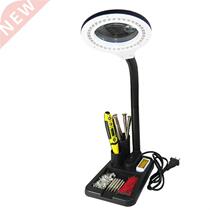 EU Plug 220V Crafts Glass Lens LED Desk Magnifier Lamp